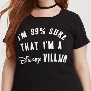 NWT Disney Villain Graphic Black Crew Tee